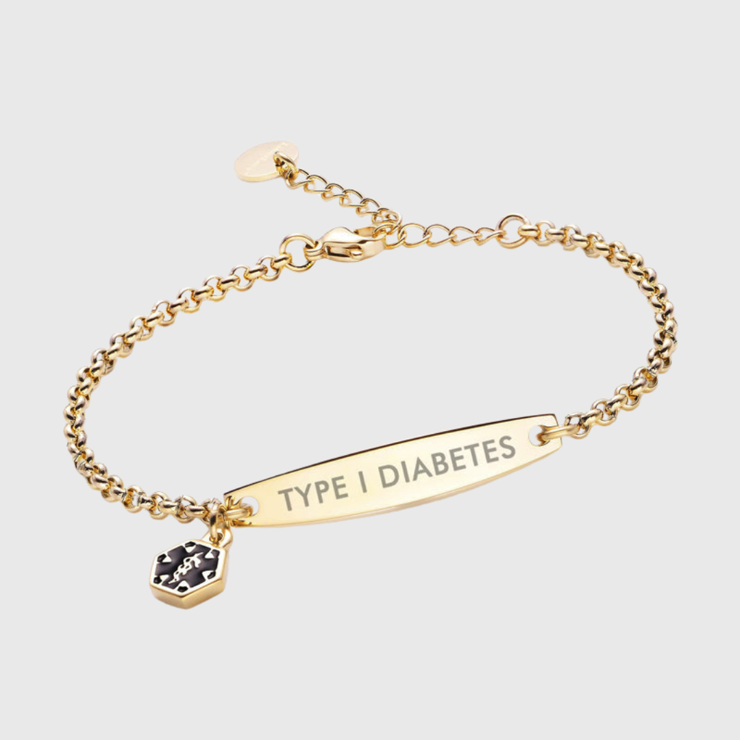 Medical ID Diabetes Bracelet - - Your Peace Of Mind First
