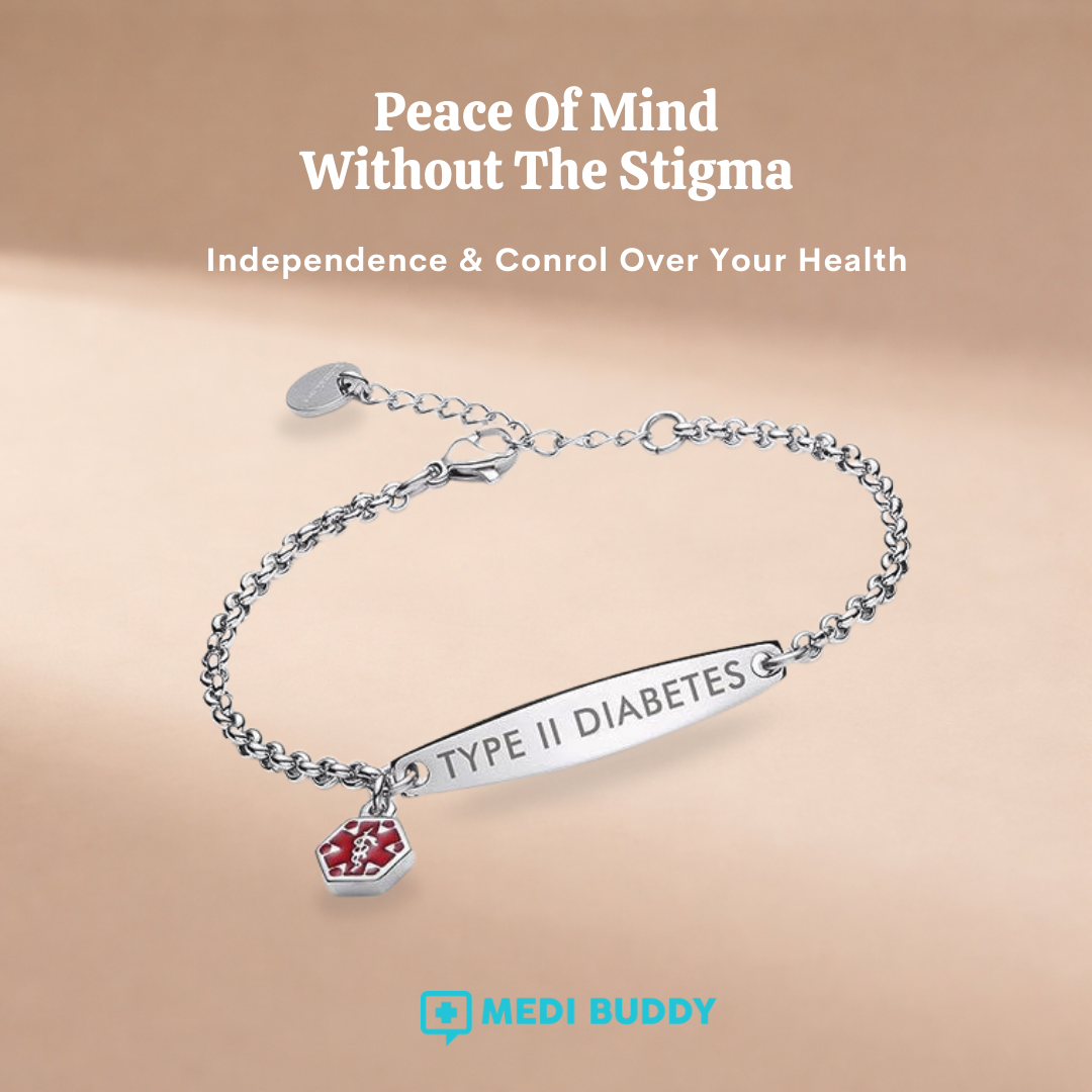 Diabetes Medical ID Bracelet - Your Peace Of Mind First