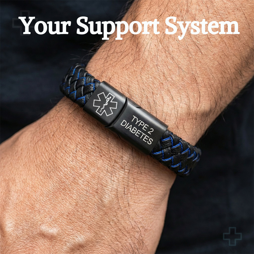 Diabetes Medical ID Bracelet - It May Save A Life