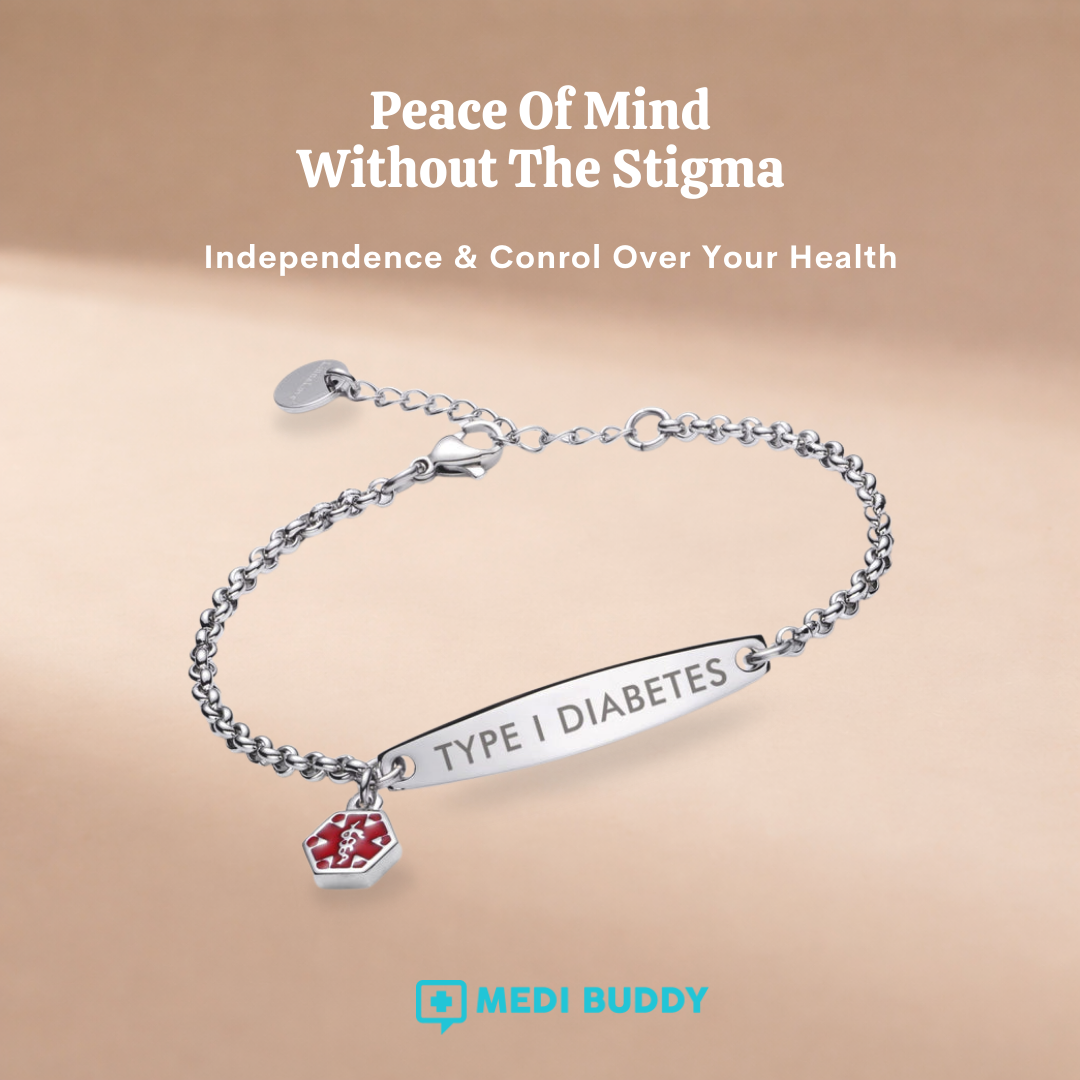 Diabetes Medical ID Bracelet - Your Peace Of Mind First