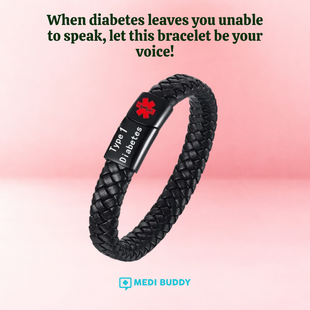 Diabetes Medical ID Bracelet - When You Can’t Speak, This Speaks For You